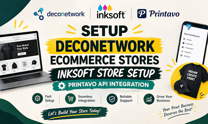 setup deconetwork ecommerce stores inksoft store setup printavo API integration