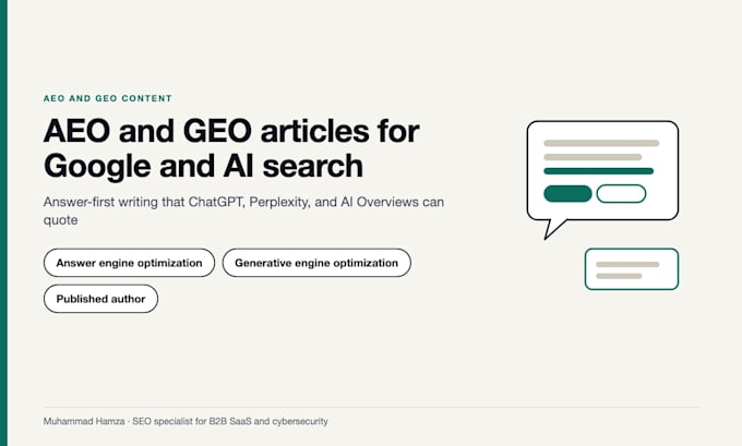 write aeo and GEO articles for ai search