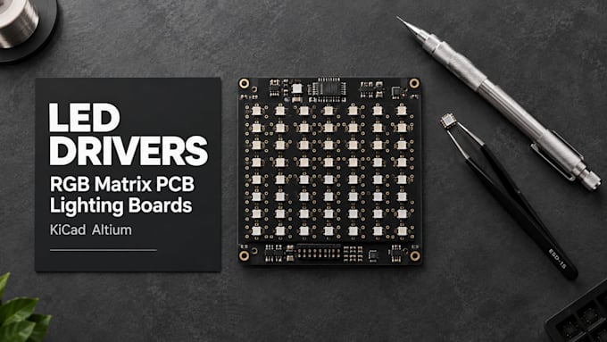 design led driver and rgb matrix display pcb