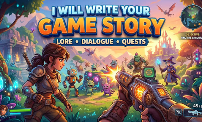 be your game script for story, dialogue, characters and quests