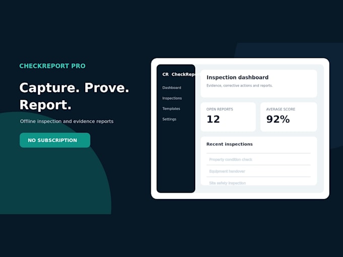 build a custom offline inspection and reporting web app