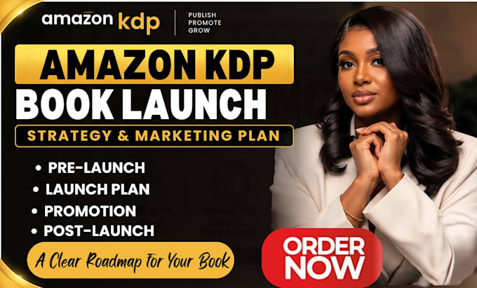 create an amazon KDP book launch strategy and marketing plan