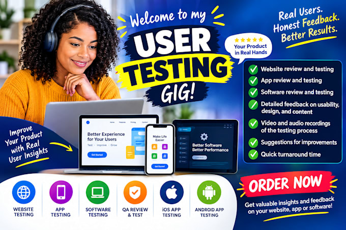 qa review and test ios app, website review, and android app user experience