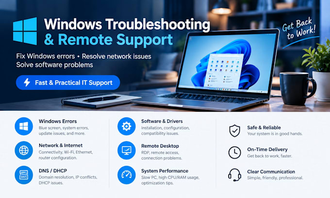 troubleshoot and fix windows PC and IT issues