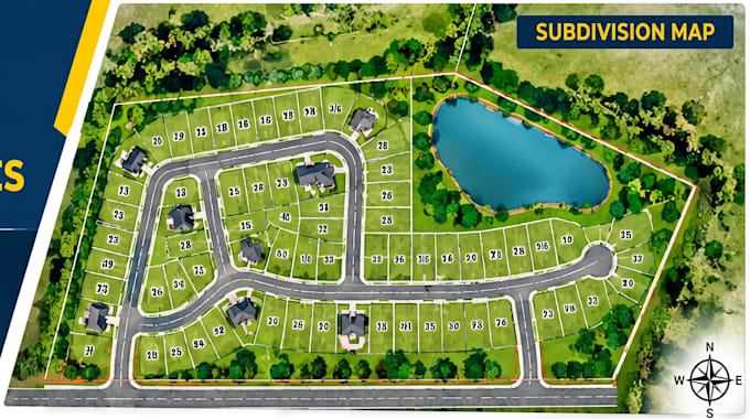 draw subdivision plan, plot, property map for residential and commercial project