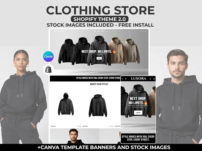 sells pre made shopify templates easy to setup for all users