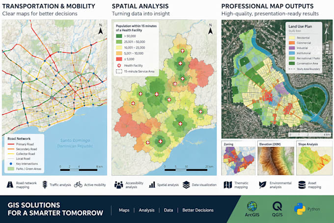 create professional gis maps and spatial analysis
