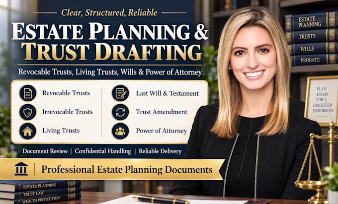 draft revocable, irrevocable, or testamentary living trusts