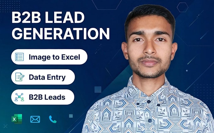 do manual image to excel, lead generation, b2b lead generation, data entry
