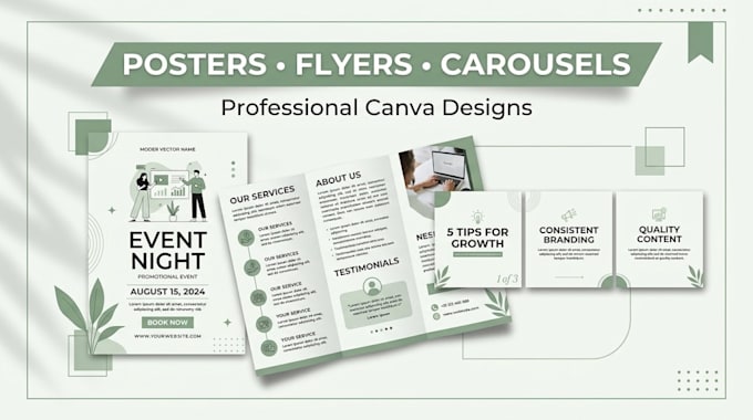 design instagram posts, carousels and flyers in canva