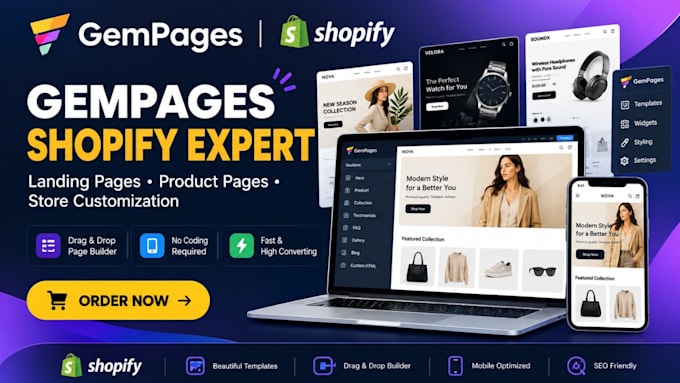 customize gempages shopify store pages and landing pages