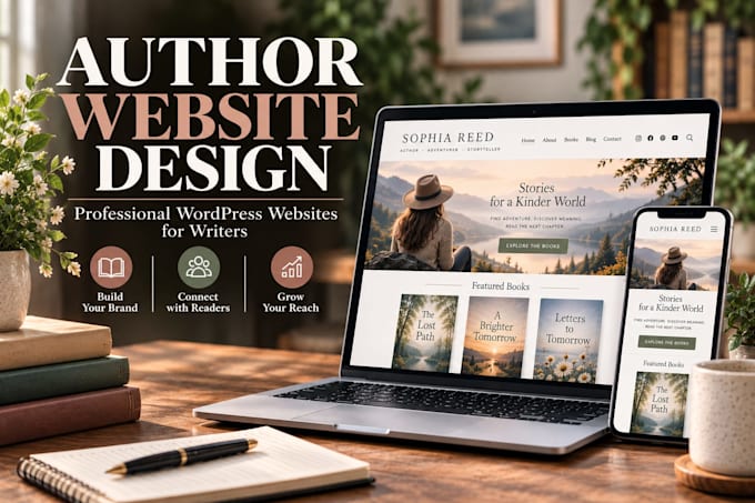 design a wordpress website for authors