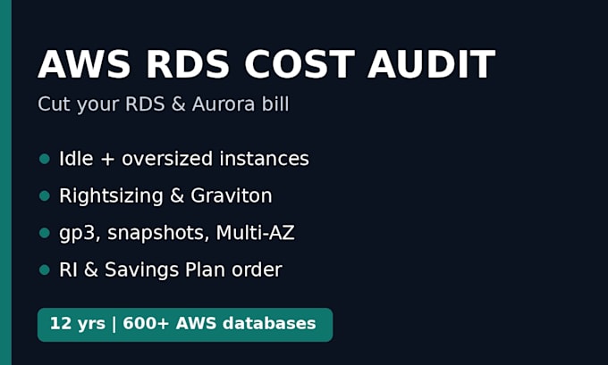 audit and cut your AWS rds and aurora database costs