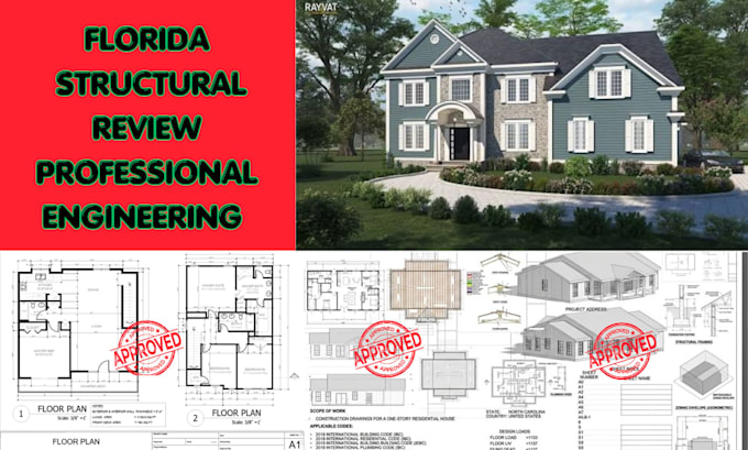 provide florida structural engineering, permit drawings and florida stamp