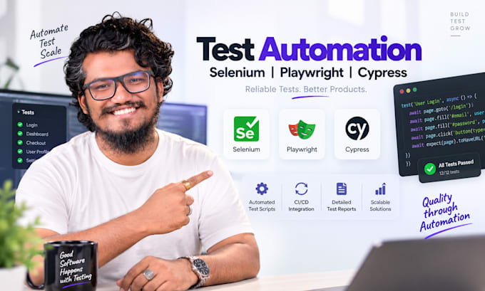 set up selenium or playwright test automation