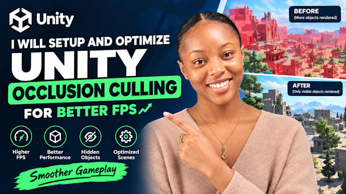 setup and optimize unity occlusion culling for better fps