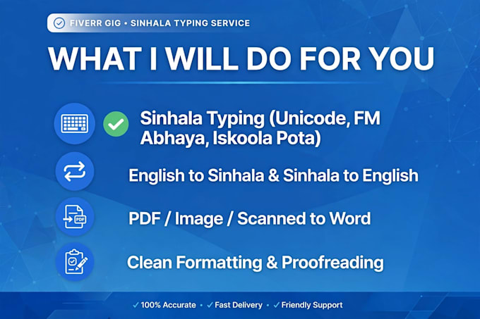 do fast data entry, sinhala typing and copy paste work