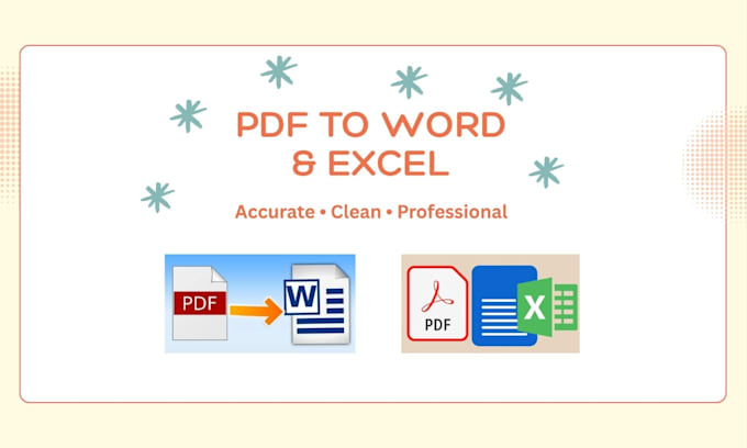 convert PDF to word and excel and format files