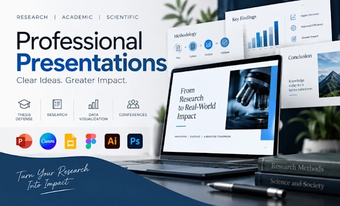 research, academic scientific presentation, powerpoint slides, thesis defense