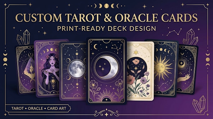 design print ready custom tarot and oracle cards for your deck