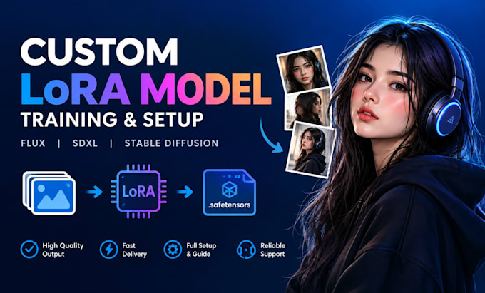 train custom lora model for flux, sdxl, stable diffusion ai image generation