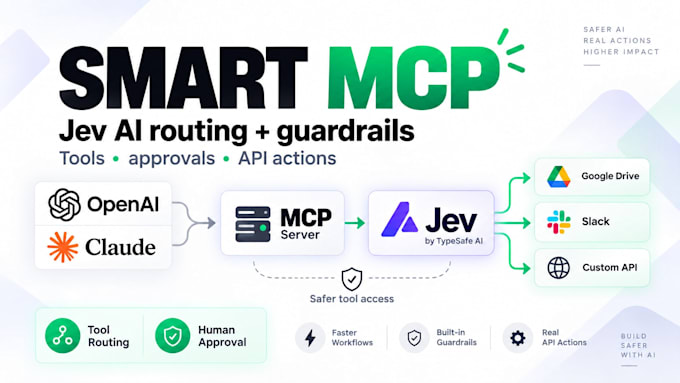 build an mcp server with jev ai routing and guardrails