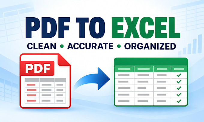 convert PDF tables into a clean, accurate excel spreadsheet