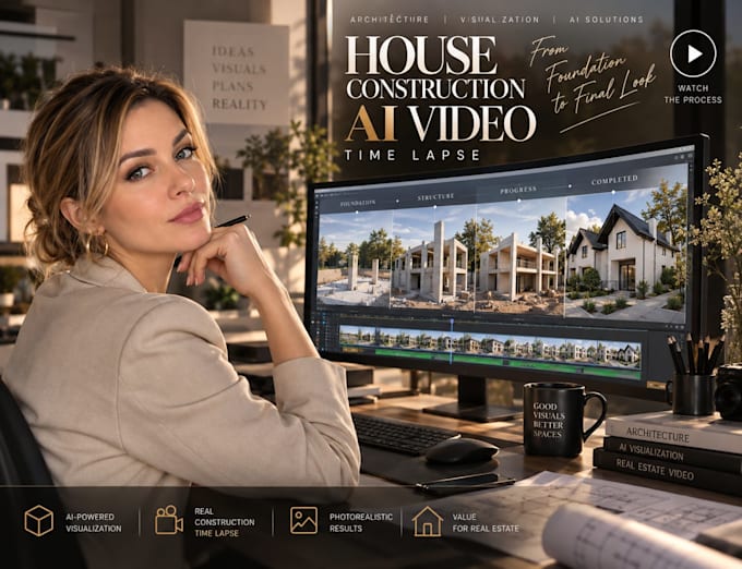 do ai real estate video construction timelapse