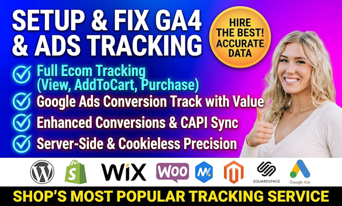 fix google analytics 4, shopify ga4 ecommerce, ads conversion tracking