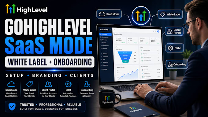setup gohighlevel saas mode white label and client onboarding