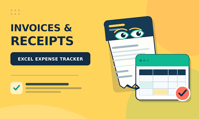 organize invoices and receipts into a clean excel expense tracker