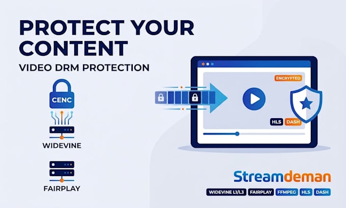 setup widevine, fairplay drm and video encryption for ott streaming