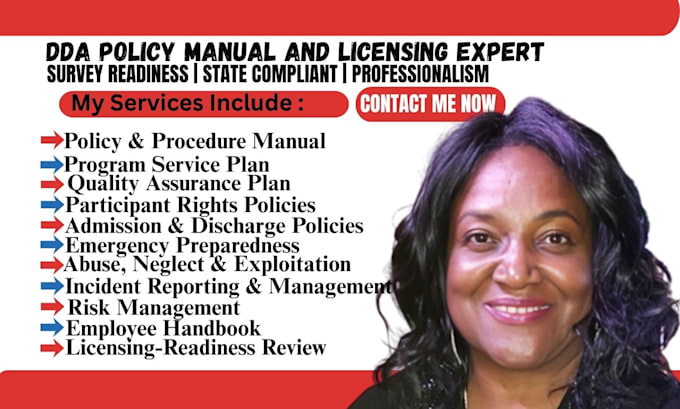 write dda maryland policy and procedure, program service plan, quality assurance