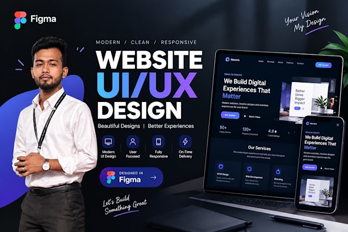design a modern website UI in figma