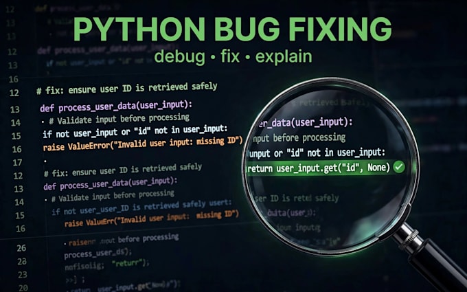 debug and fix bugs in your python code