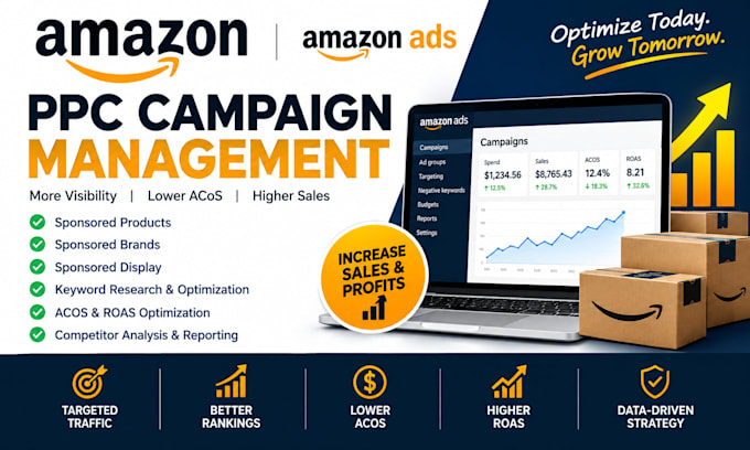 manage amazon PPC campaigns sponsored ads acos roas optimization