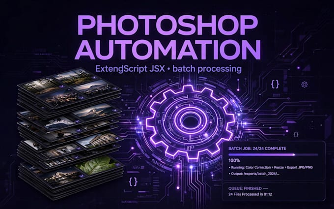 write a photoshop extendscript jsx batch automation script