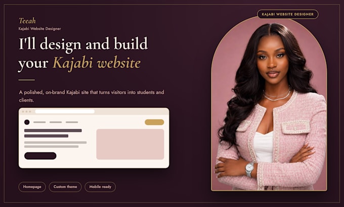 design and build your kajabi website