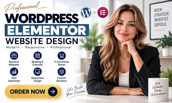 german wordpress website, elementor wordpress website, elementor website design
