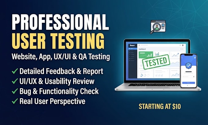 conduct user testing for your website or app with detailed feedback