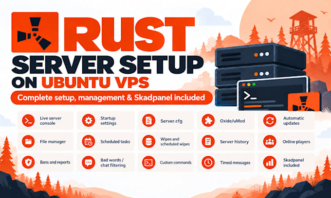 setup a rust server on your ubuntu vps