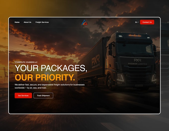 design modern and professional logistics website