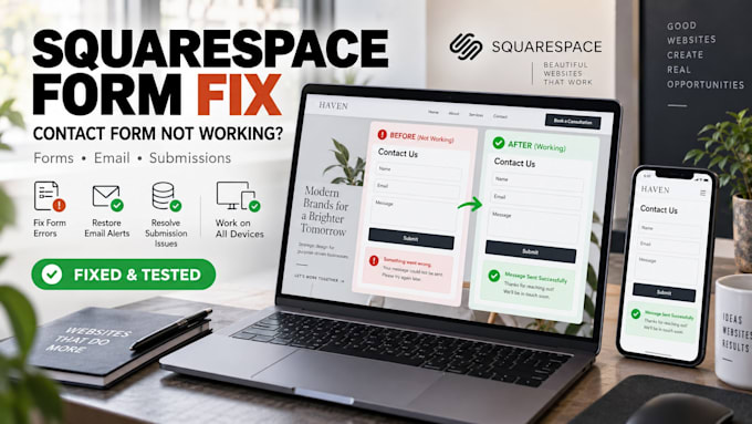 fix your squarespace contact form and email issues