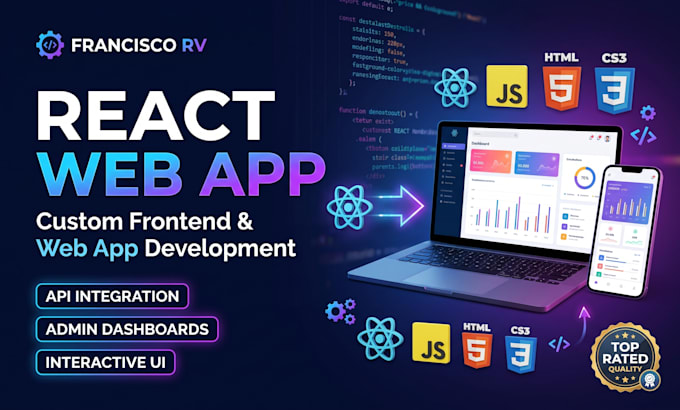 develop custom react web app and frontend