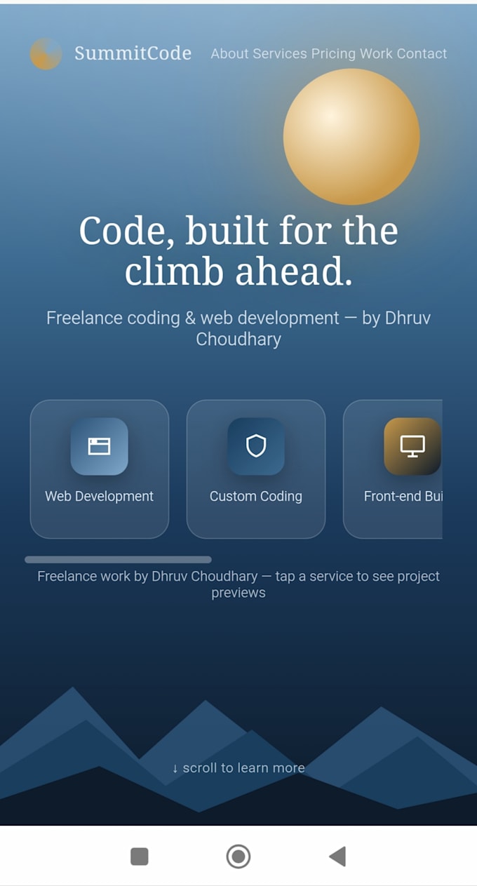 do web development for you