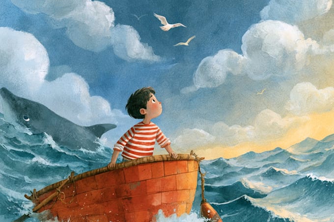 draw cartoon children book illustrations