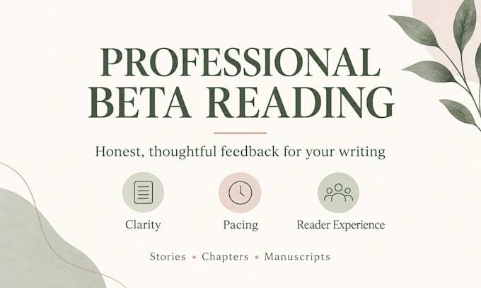 beta read your story and provide detailed feedback