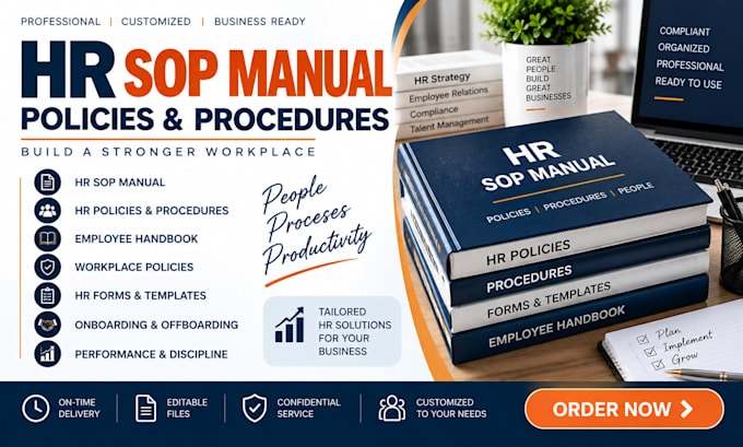 create professional HR sop manual, policies and procedures