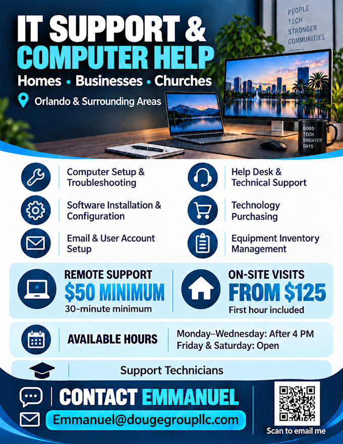 do IT support for homes and businesses