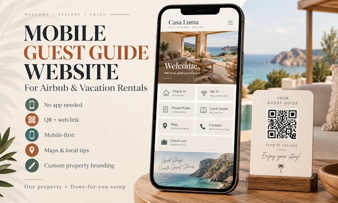 create a custom mobile guest guide for vacation rentals